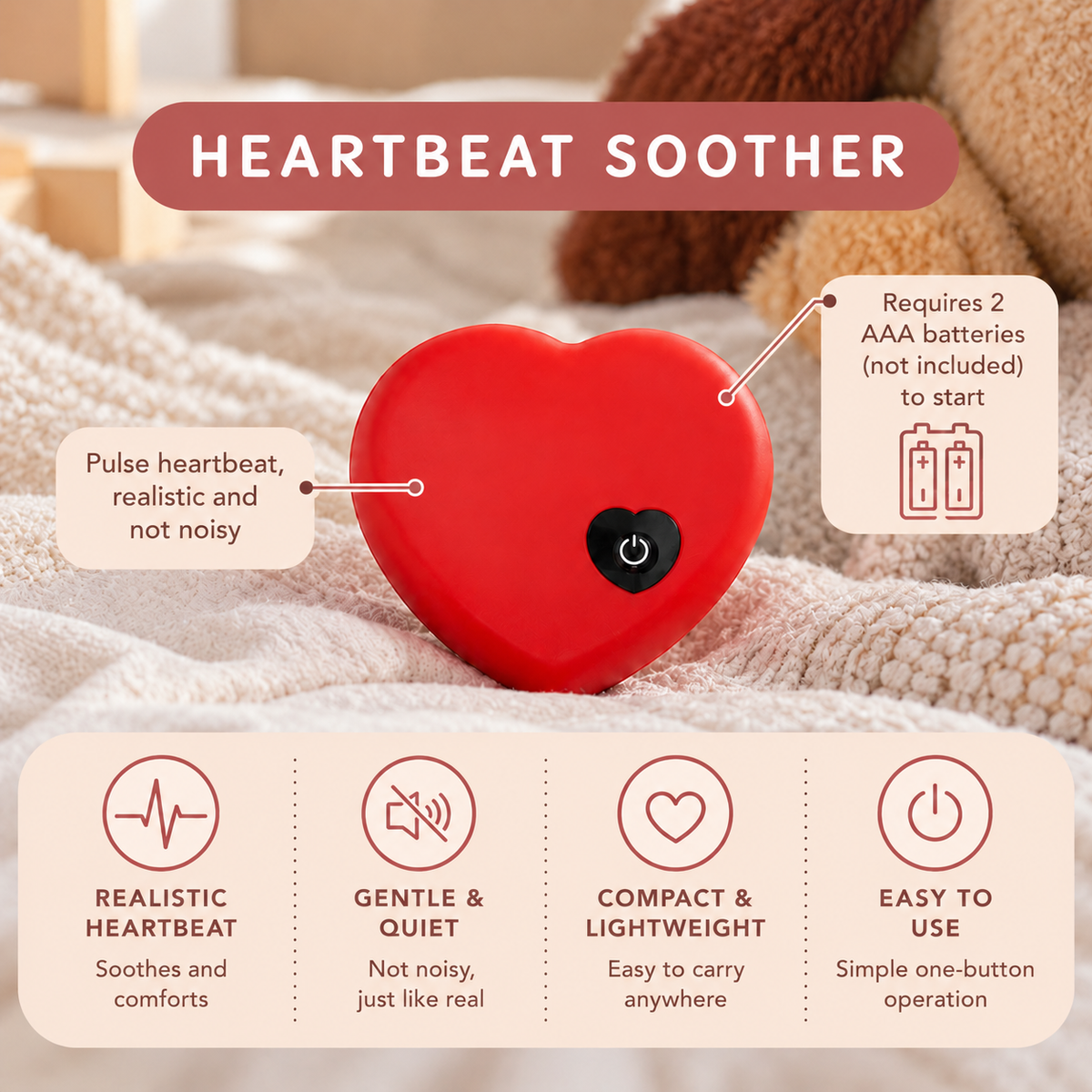 Luniva - Heartbeat Calm Plush